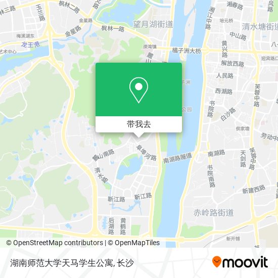 湖南师范大学天马学生公寓地图