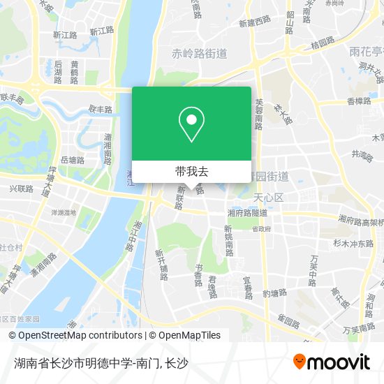 湖南省长沙市明德中学-南门地图