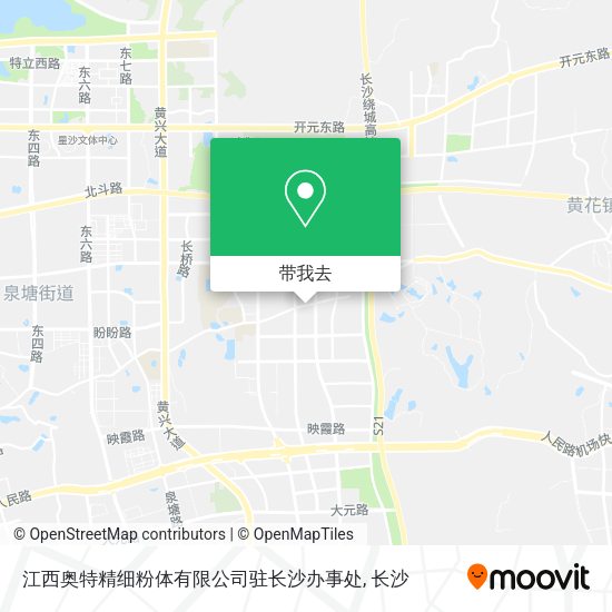 江西奥特精细粉体有限公司驻长沙办事处地图