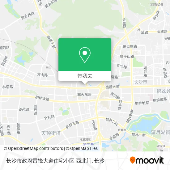 长沙市政府雷锋大道住宅小区-西北门地图