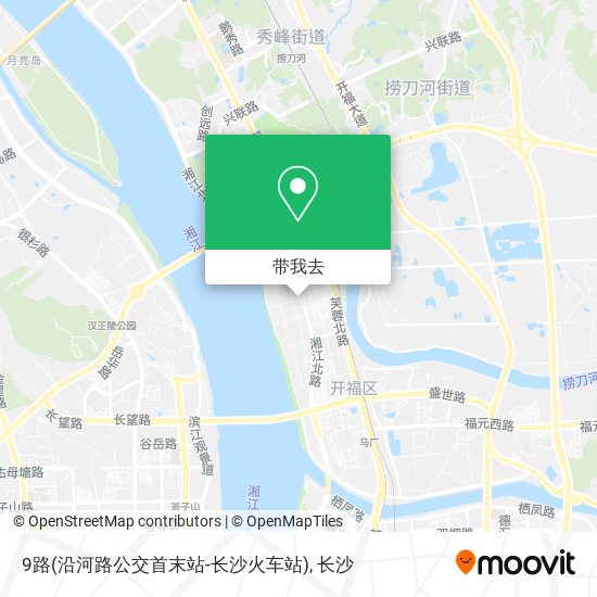 9路(沿河路公交首末站-长沙火车站)地图