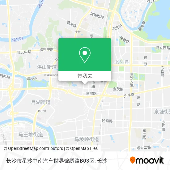 长沙市星沙中南汽车世界锦绣路B03区地图