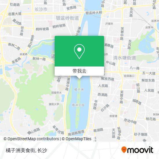 橘子洲美食街地图