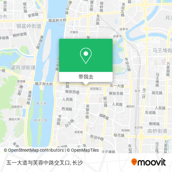 五一大道与芙蓉中路交叉口地图