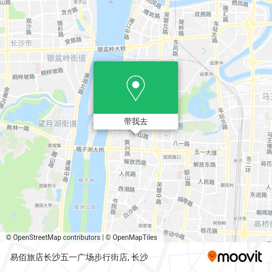 易佰旅店长沙五一广场步行街店地图