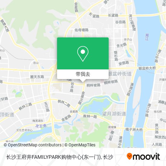 长沙王府井FAMILYPARK购物中心(东一门)地图