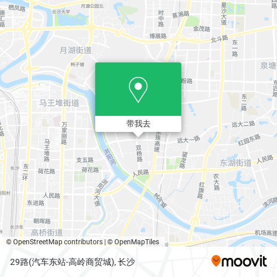 29路(汽车东站-高岭商贸城)地图