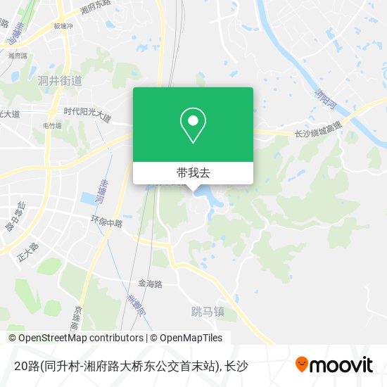20路(同升村-湘府路大桥东公交首末站)地图