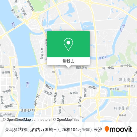 菜鸟驿站(福元西路万国城三期26栋104习管家)地图