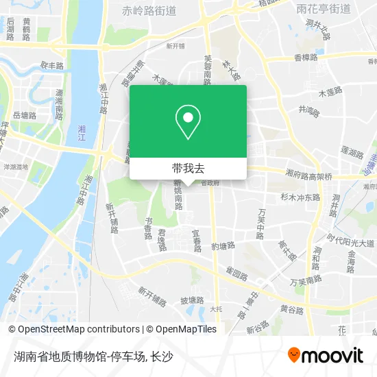 湖南省地质博物馆-停车场地图