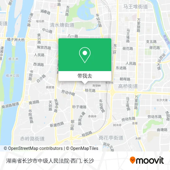 湖南省长沙市中级人民法院-西门地图