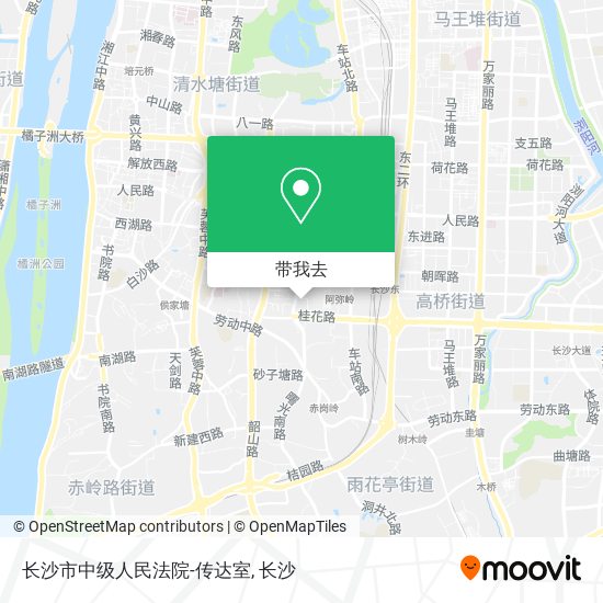 长沙市中级人民法院-传达室地图