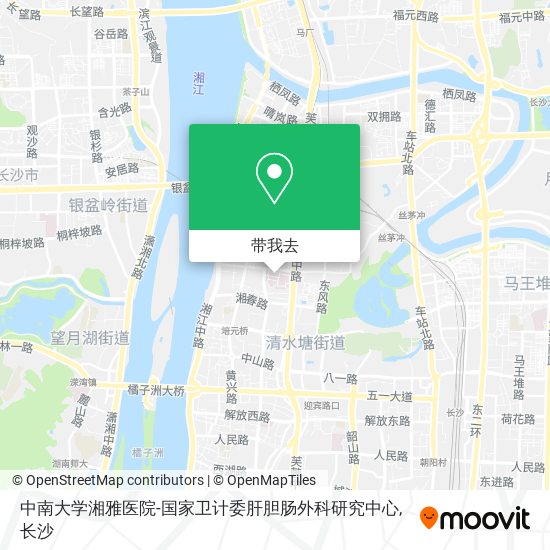 中南大学湘雅医院-国家卫计委肝胆肠外科研究中心地图