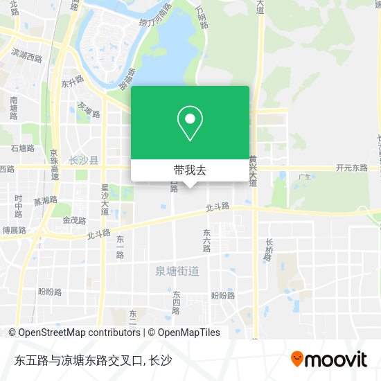 东五路与凉塘东路交叉口地图