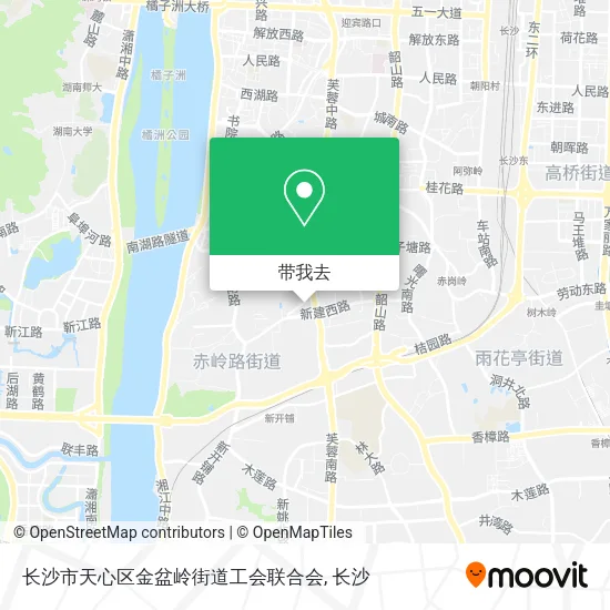 长沙市天心区金盆岭街道工会联合会地图