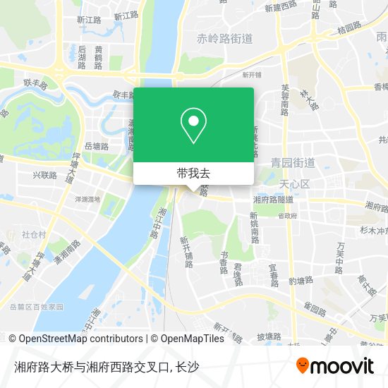湘府路大桥与湘府西路交叉口地图