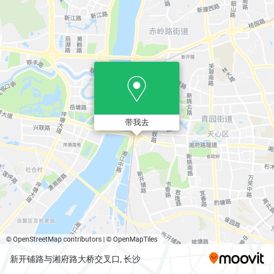 新开铺路与湘府路大桥交叉口地图