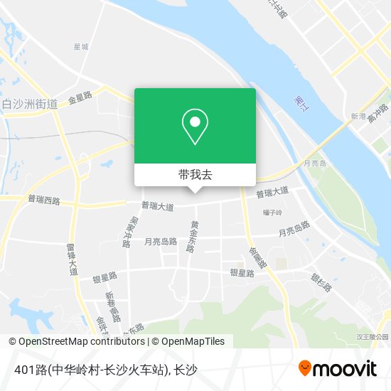 401路(中华岭村-长沙火车站)地图