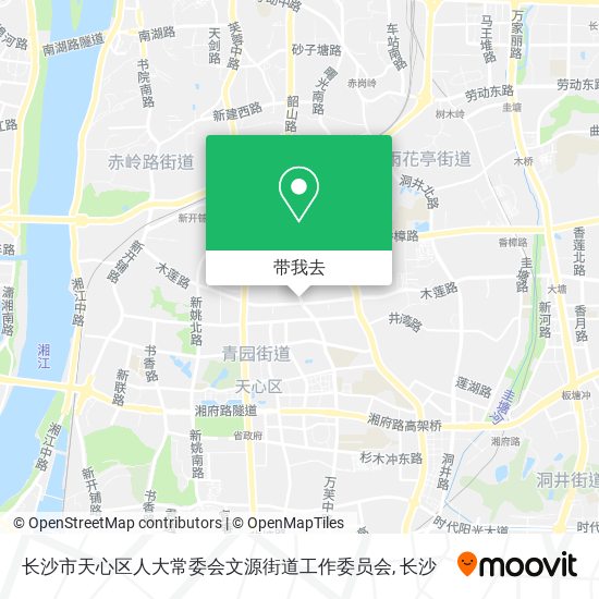 长沙市天心区人大常委会文源街道工作委员会地图