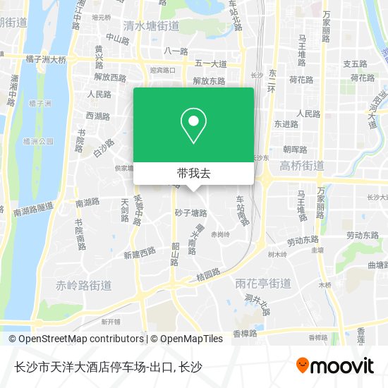 长沙市天洋大酒店停车场-出口地图