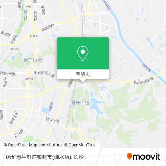 绿鲜惠生鲜连锁超市(湘水店)地图