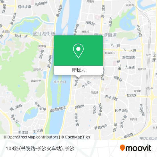 108路(书院路-长沙火车站)地图