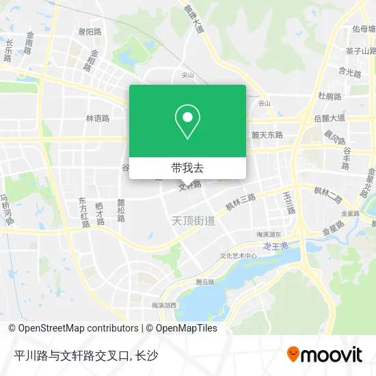 平川路与文轩路交叉口地图