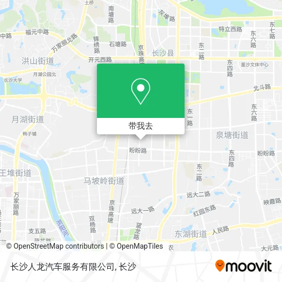 长沙人龙汽车服务有限公司地图