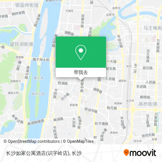 长沙如家公寓酒店(识字岭店)地图