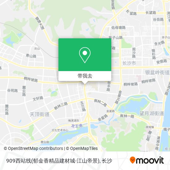 909西站线(郁金香精品建材城-江山帝景)地图