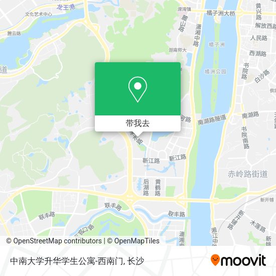 中南大学升华学生公寓-西南门地图