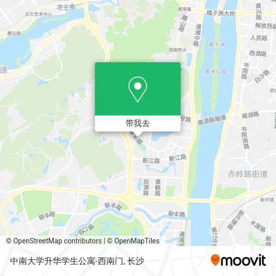 中南大学升华学生公寓-西南门地图