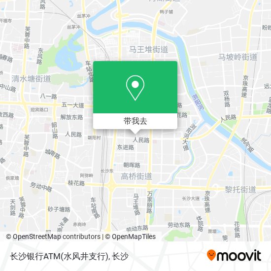 长沙银行ATM(水风井支行)地图