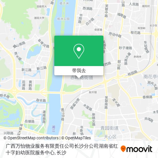 广西万怡物业服务有限责任公司长沙分公司湖南省红十字妇幼医院服务中心地图