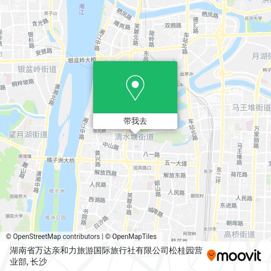 湖南省万达亲和力旅游国际旅行社有限公司松桂园营业部地图