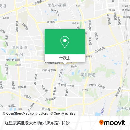 红星蔬菜批发大市场(湘府东路)地图
