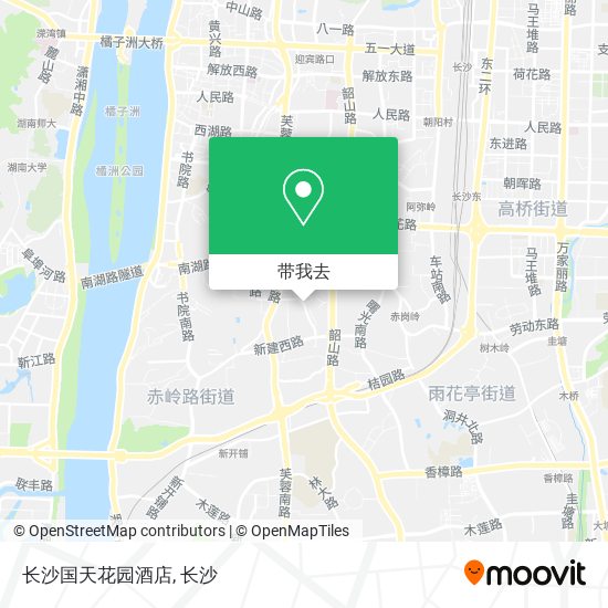 长沙国天花园酒店地图