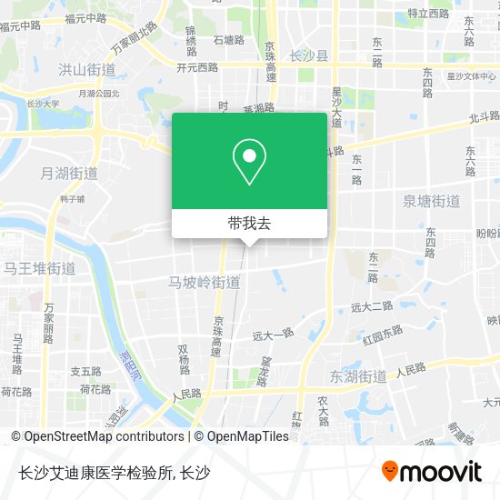 长沙艾迪康医学检验所地图