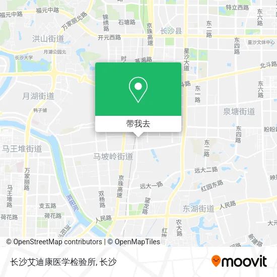 长沙艾迪康医学检验所地图