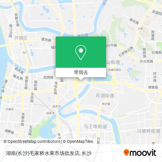 湖南(长沙)毛家桥水果市场批发店地图