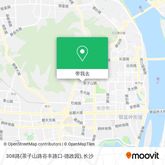 308路(茶子山路谷丰路口-德政园)地图