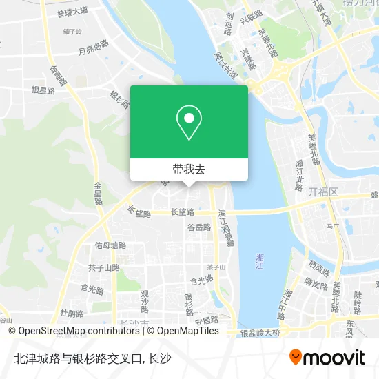 北津城路与银杉路交叉口地图