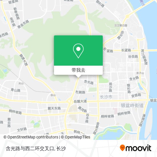 含光路与西二环交叉口地图