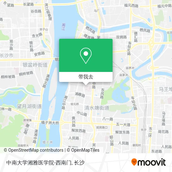 中南大学湘雅医学院-西南门地图