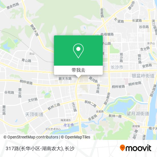317路(长华小区-湖南农大)地图