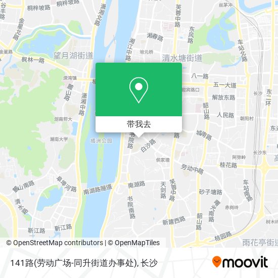 141路(劳动广场-同升街道办事处)地图