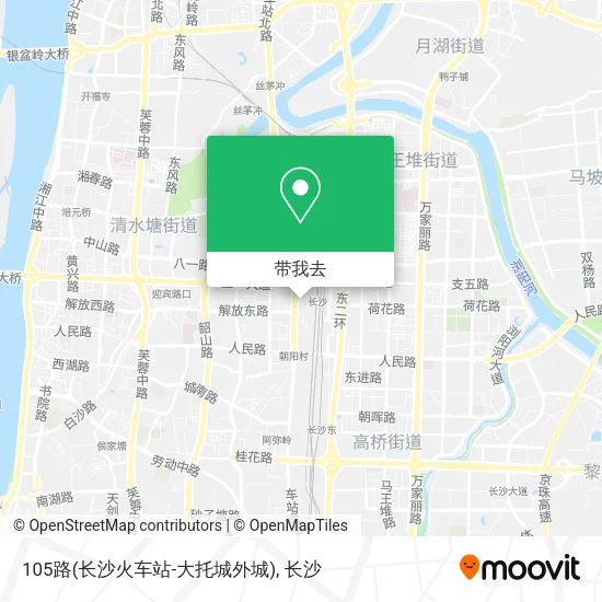 105路(长沙火车站-大托城外城)地图