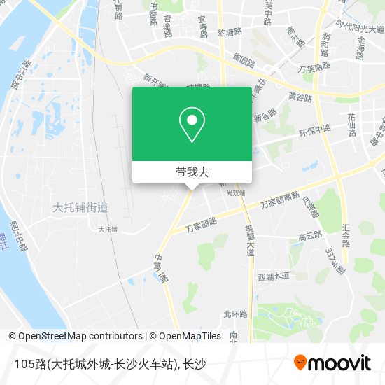 105路(大托城外城-长沙火车站)地图