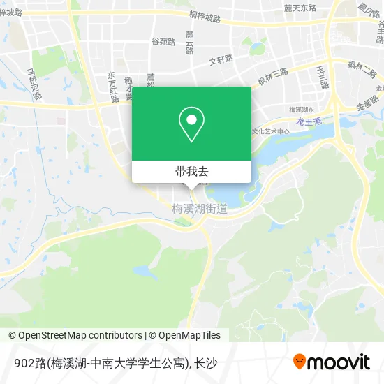 902路(梅溪湖-中南大学学生公寓)地图