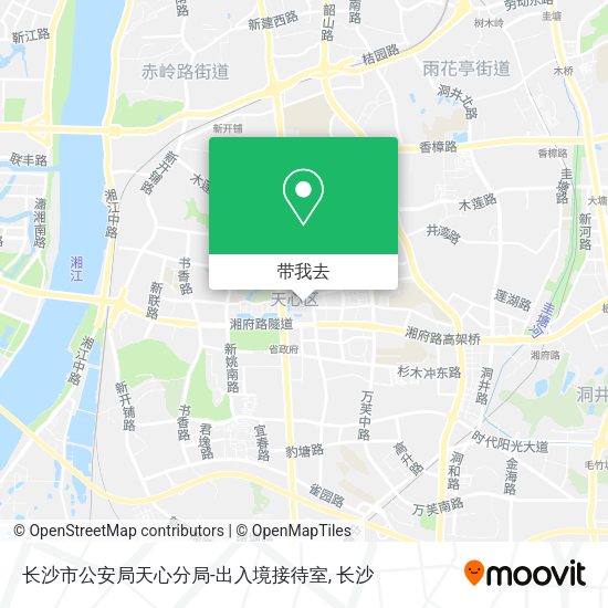 长沙市公安局天心分局-出入境接待室地图